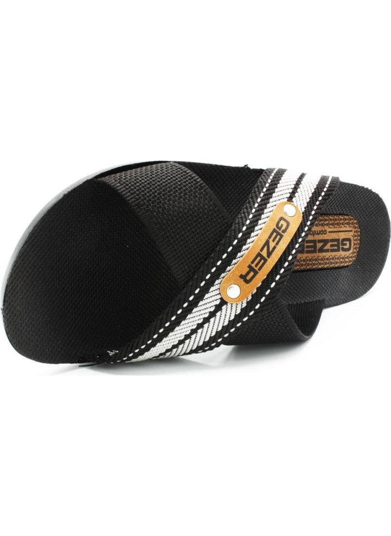 Gezer 10489 Men's Slippers Summer Slippers Cross House Slippers  - Image 3