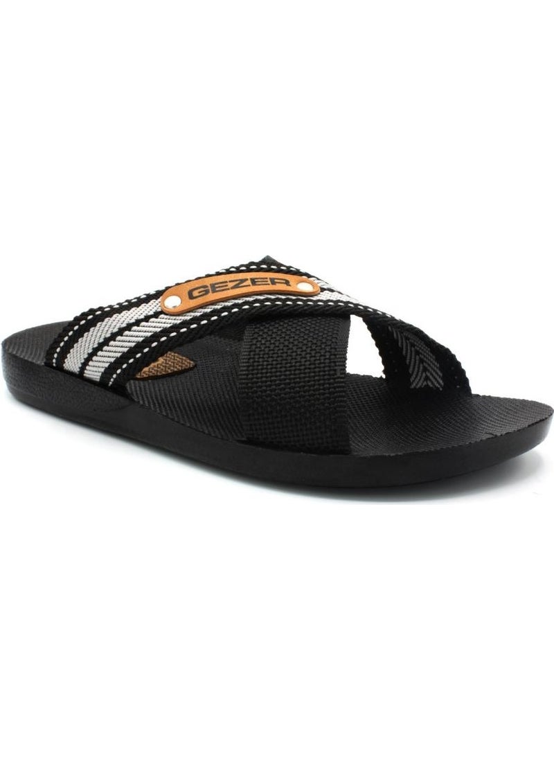 Gezer 10489 Men's Slippers Summer Slippers Cross House Slippers  - Image 5