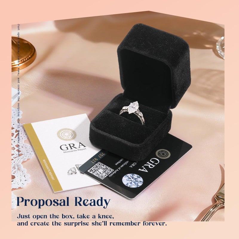 LOIPURI 4CT Moissanite Engagement Rings for Women, Perfect for Romantic Proposal, Marquise Cut D Color VVS1 Lab Grown Moissanite, Celtic Knot Sterling Silver White Gold Plated, Christmas Gift Size 7 - Image 3