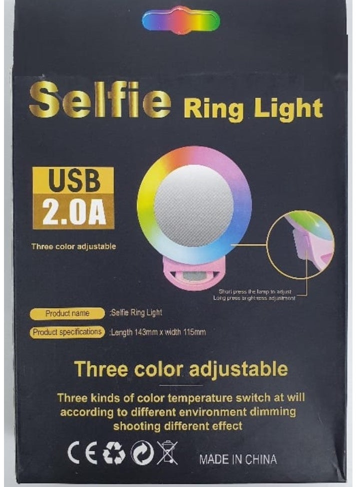 Ring Light Selfie for Mobile Phone Rechargeable LED Camera Light for Video Shooting, Laptop Lamp for Video Conference (All Color Light and Flash - Image 3