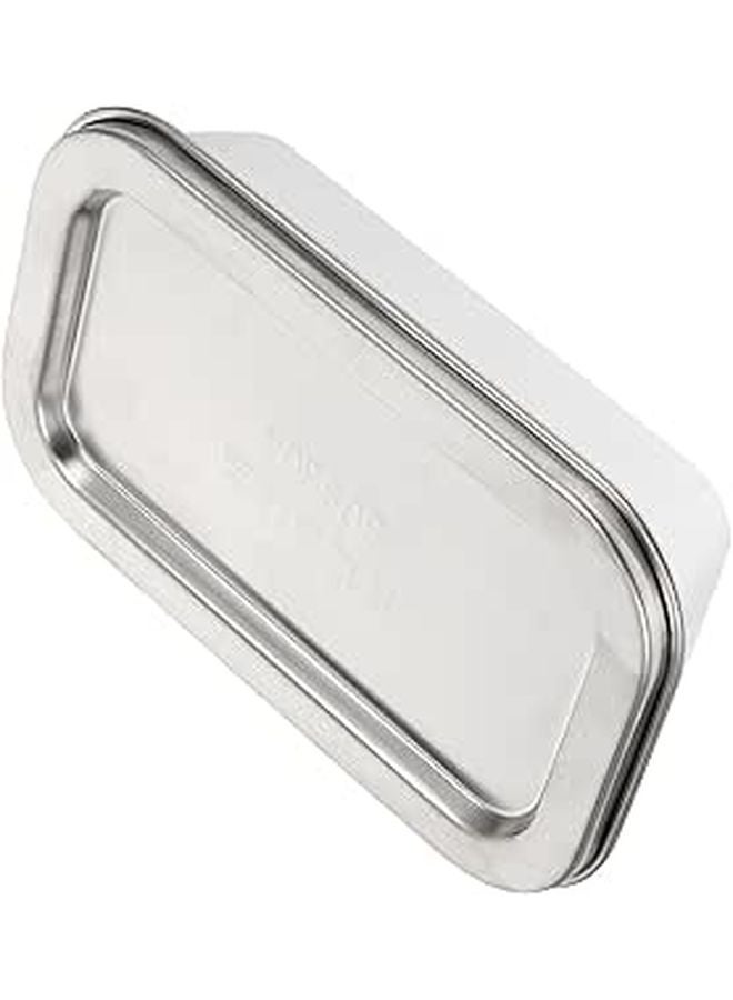 304 Stainless Steel Butter Dish with Lid 320ml Rectangular Kitchen and Fridge Storage Container - Image 1