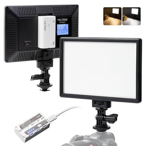 VILTROX 15W LED Video Light Panel 3300K5600K On Camera Light Super Thin Key Light Panel with NPF550 Led Photography Lighting CRI95 for Studio Photography Video Recording Live Streaming L116T - Image 1