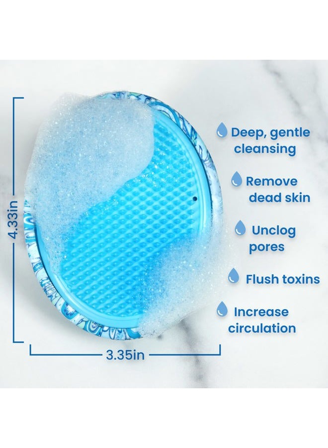 Dylonic Body Brush for Razor Bumps and Ingrown Hairs Treatment - 1pk Skin Exfoliator for Body Shaving Irritation, Strawberry Legs, Armpit, Bikini Line - Blue - Image 3