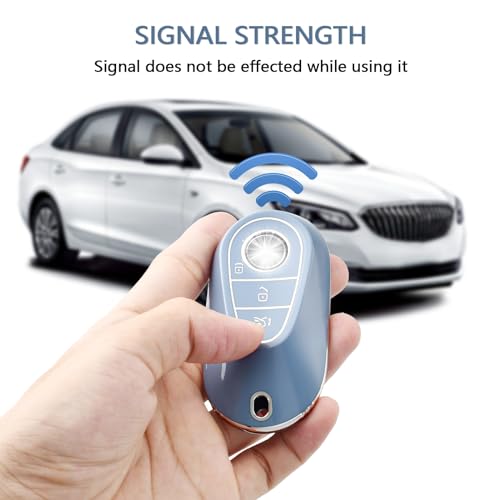 OFFCURVE غطاء مفتاح OFFCURVE لمرسيدس بنز، غلاف مفتاح ذكي ناعم من TPU، واقي مفتاح السيارة، بديل مفتاح السيارة، ملحقات السيارة متوافقة مع مرسيدس بنز S-Class G-Class E-Class من 2020-2022 - Image 5