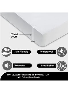 Generic Fitted Waterproof Mattress Protector, Soft, Noiseless, Hypoallergenic and Durable 100x200cm  - Image 4