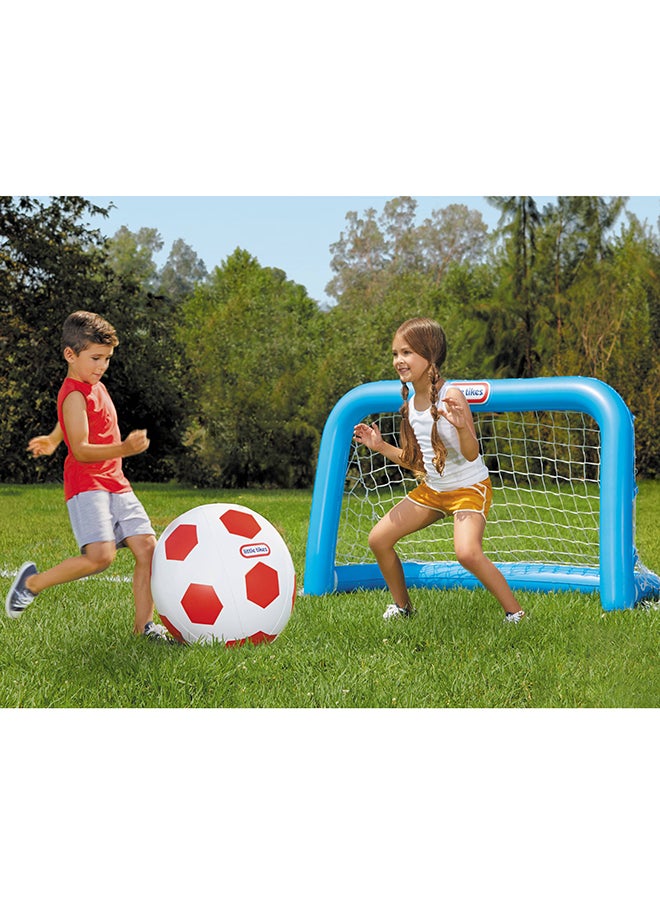 little tikes - Little Tikes Totally Huge Sports Soccer, 18-inch Soccer Ball and Inflatable Goal with Net - Image 1