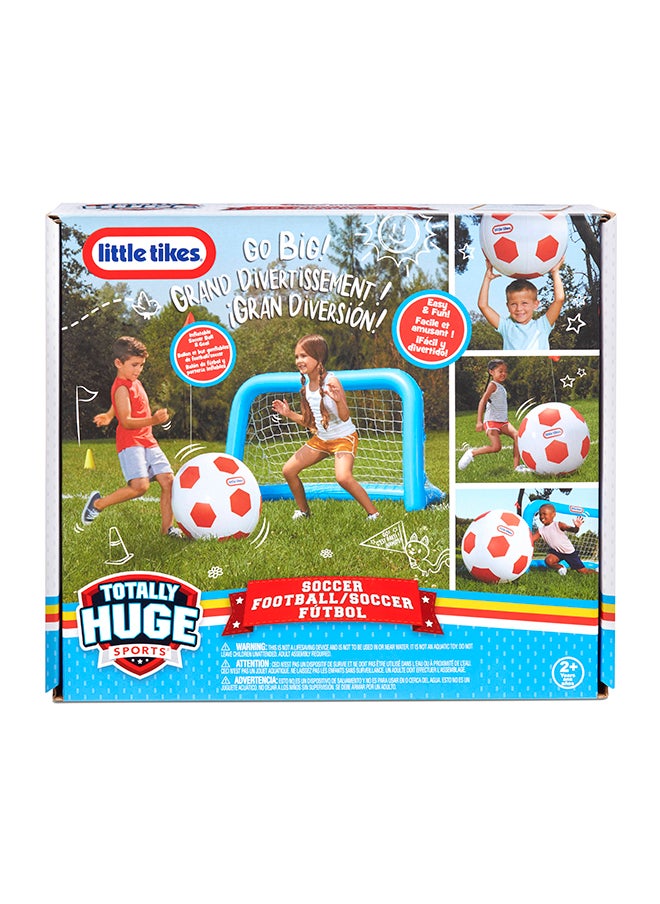 little tikes - Little Tikes Totally Huge Sports Soccer, 18-inch Soccer Ball and Inflatable Goal with Net - Image 1