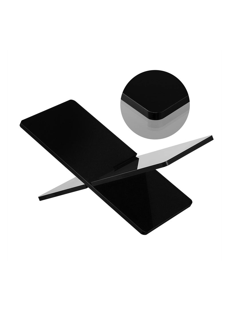 KASTWAVE Acrylic Book Stand, Black Acrylic Open Book Display Stand, Reading Stand for Open and Closed Books, Bible, Cookbook, Magazines, Textbooks, Recipe Holder Picture Display, 6" x 11" x 6" - Image 5