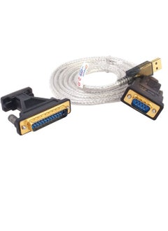 DTech DTECH 6 Feet USB to RS232 DB9 / DB25 Serial Port Adapter Cable For 9 Pin or 25 Pin Serial COM Port Connect PC  - Image 2