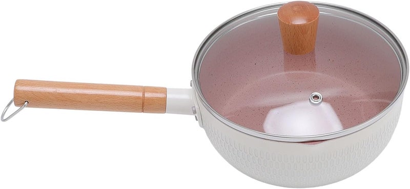 Nonstick Sauce Pan, Small Cooking Pot Multipurpose, Even Heat Conduction Lightweight Compact, With High Temp Proof For Home (20CM) - Image 4