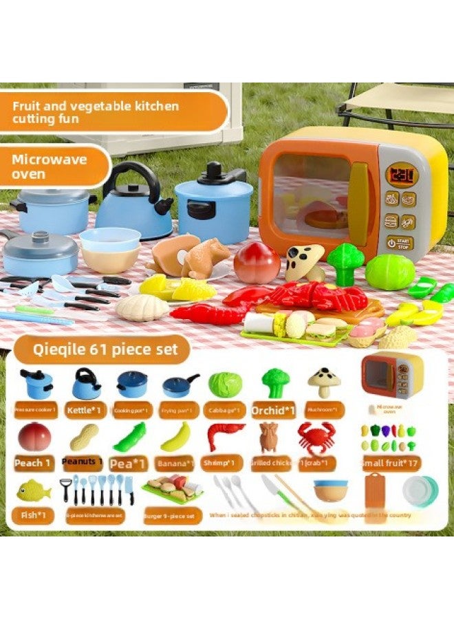 Wholesale Direct Cutting Fruit Children's Puzzle Kitchen Play House Simulation Vegetables Cut To See Toys Free Collocation