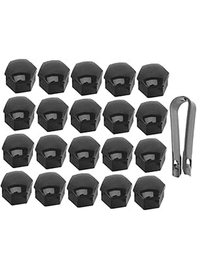 40pcs Wheel Nut Covers Set with Removal Tool Dustproof Tire Bolt Cap - Image 1