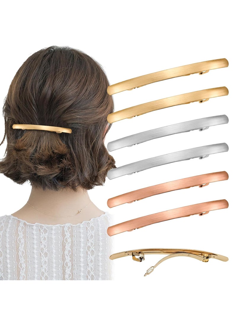 DonLeeving - Luckycivia 6 Pack Women Hair Clip French Styles Metal Hair Pins Simple Retro Hair Barrettes for Women and Girls 3 Colors - Image 1