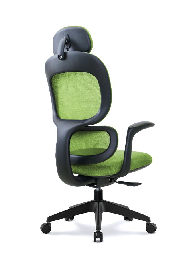 Generic Modern Executive Ergonimic Office Chair With Headrest, Black Base for Office, Home and Shops, Green - Image 3