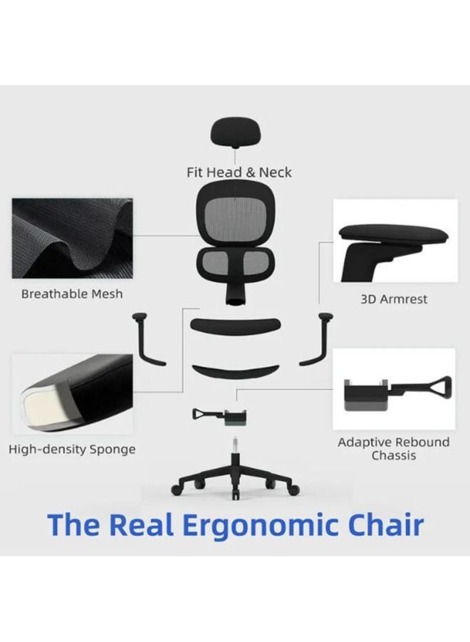 Generic Modern Executive Ergonimic Office Chair With Headrest, Black Base for Office, Home and Shops, Green - Image 5