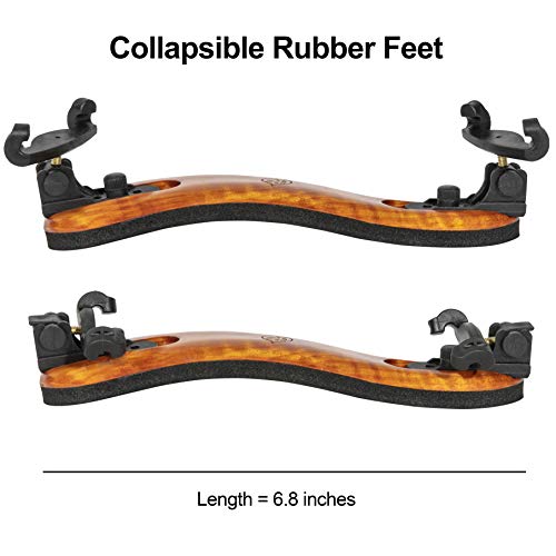 Mivi MI&VI Violin Shoulder Rest - Real Maple Wood | Collapsible | Adjustable | Height Adjustable Feet | Excellent Support Grip (Violin 4/4-3/4& Viola 14"-13") - Image 4