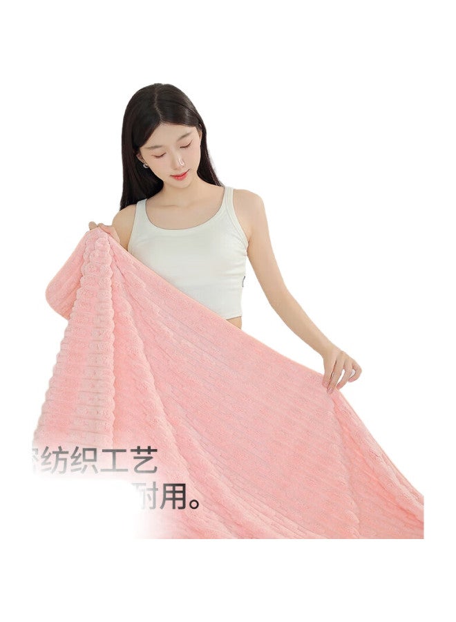 Miniso 5A Antibacterial Bath Towel For Women, Extra Large And Thick, Absorbent And Quick-Drying, Shower Wrap, Pink, 70*140Cm, 300G - Image 2