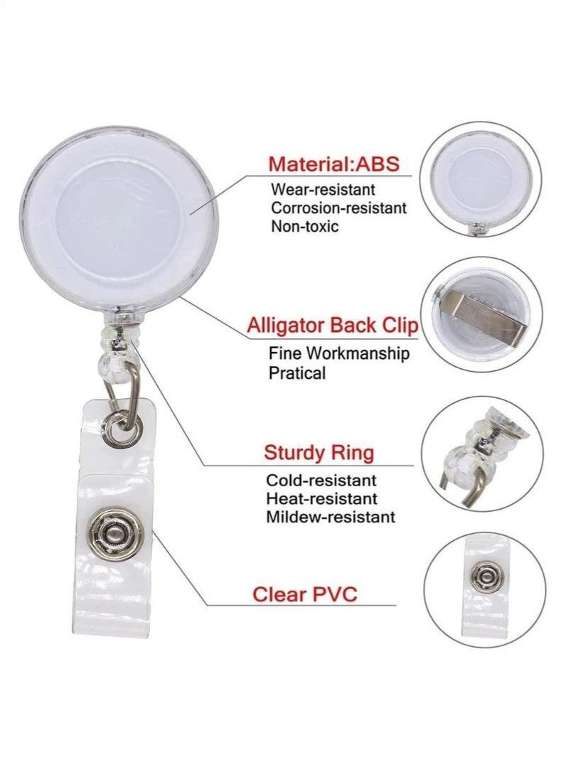 10 PCS Badge Reel Holder, Funny Badge Holder, Nurse Badge Reel Holder, Retractable Nursing Id Badge Reels Clips, Cute Nursing Badge Reel for Nurses Doctor Hospital Office Worker Gifts - Image 3