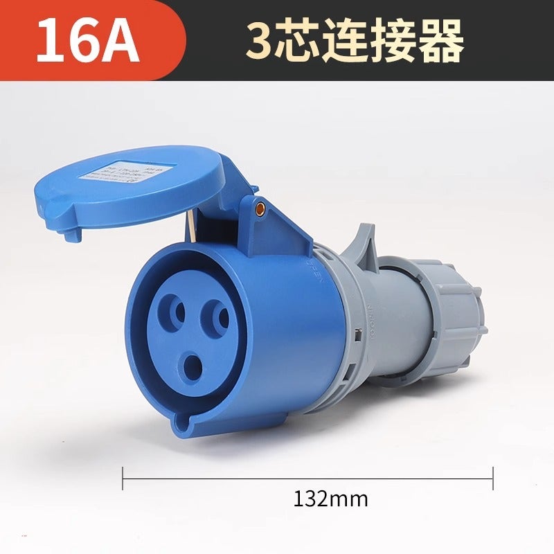 16A/32A Waterproof Non-Explosion-Proof Industrial Aviation Plug And Socket Connector, Docking Type, 3-Pin, 4-Pin, 5-Hole, Three-Phase 3 - Image 1