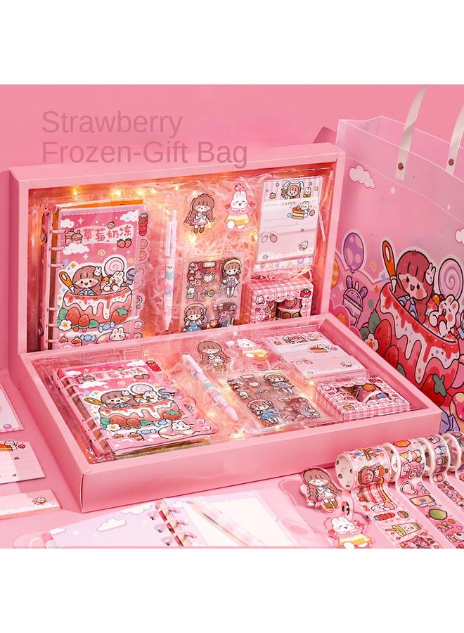 Bluejw School Opening Net Red Hand Book Suit Gift Box Cute Girl Heart Hand Book Suit Hand Book Simple Ins Style Primary School - Image 1