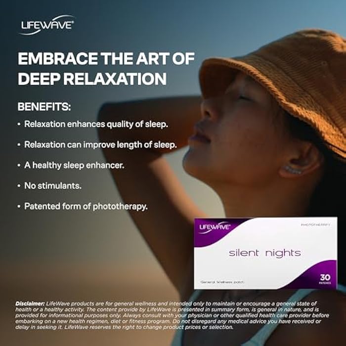 LIFEWAVE لصقات لايف ويف ليالي هادئة - شكل محمي من العلاج الضوئي - معزز صحي للنوم - 30 لصقة في غلاف - بدون أدوية أو منشطات - Image 4