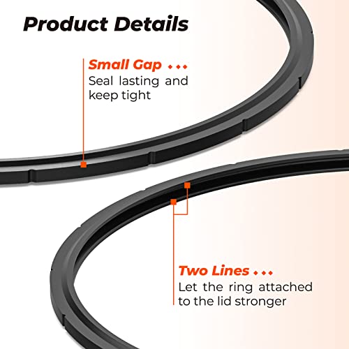 ANTOBLE 2 Pack 09905 Pressure Canner Sealing Ring with Automatic Air Vent & Overpressure Plug Replacement Gasket for Presto Pressure Canner 01710 01740 01750 01770 01780 - Image 5