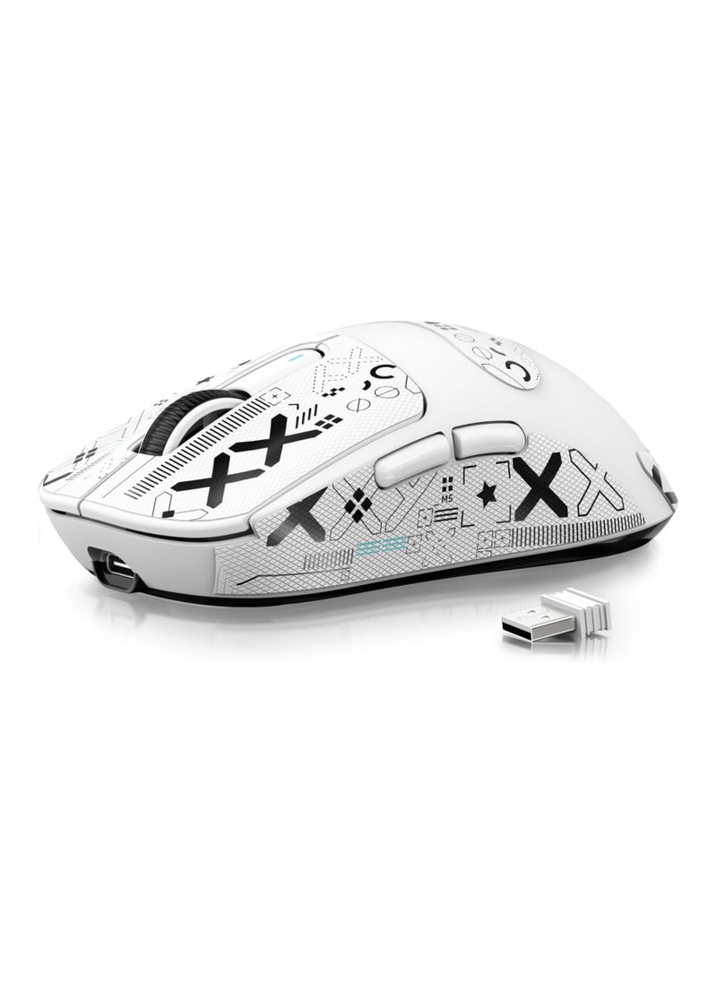 Attack Shark - ATTACK SHARK X3 Wireless Gaming Mouse – Ultra-Light 49g Superlight Design – 26,000 DPI Optical Sensor – 2.4GHz Wireless, Bluetooth & Wired Connection – Programmable Buttons – RGB Lighting – Ergonomic Grip – Compatible with PC, Laptop, Mac (White) - Image 1
