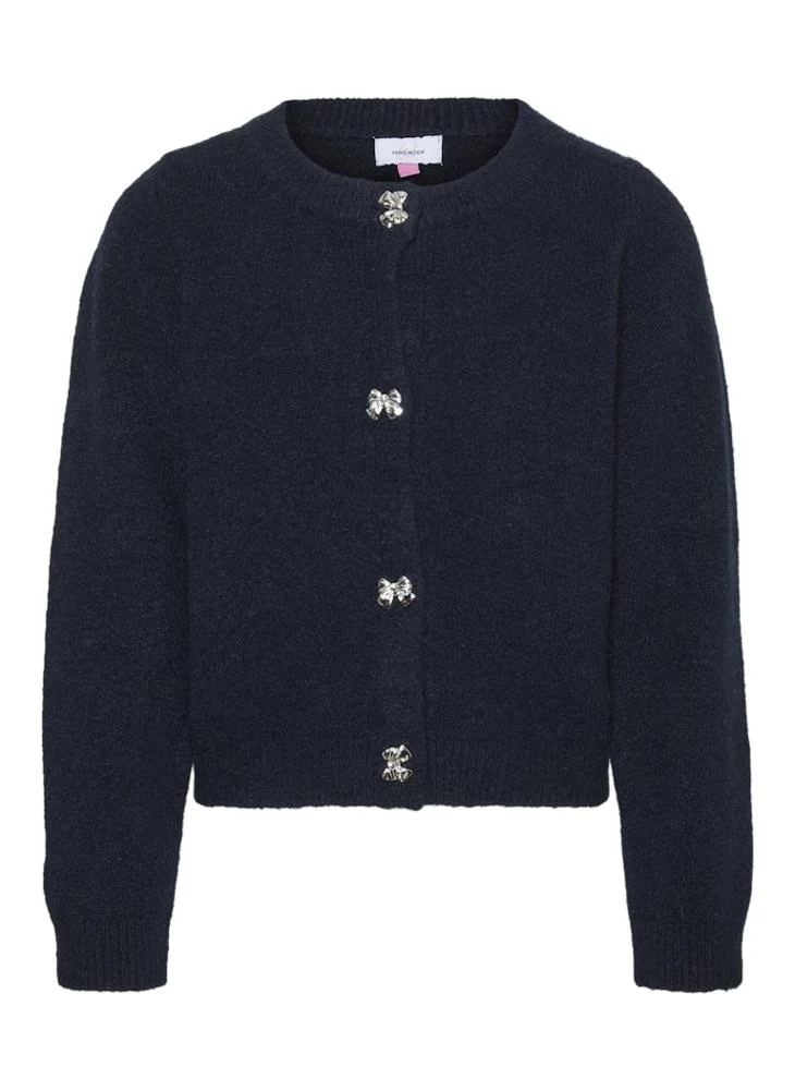 Vero Moda Girl Kids Knitted Button Detail Cardigan