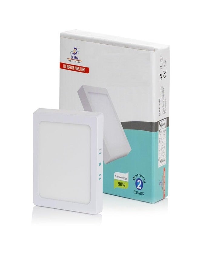 D'Mak 6W LED IP50 ' Dust Proof Square Surface Panel Lights with IC Driver Energy Super Saver - White 6000K (Pack of 04) - Image 2