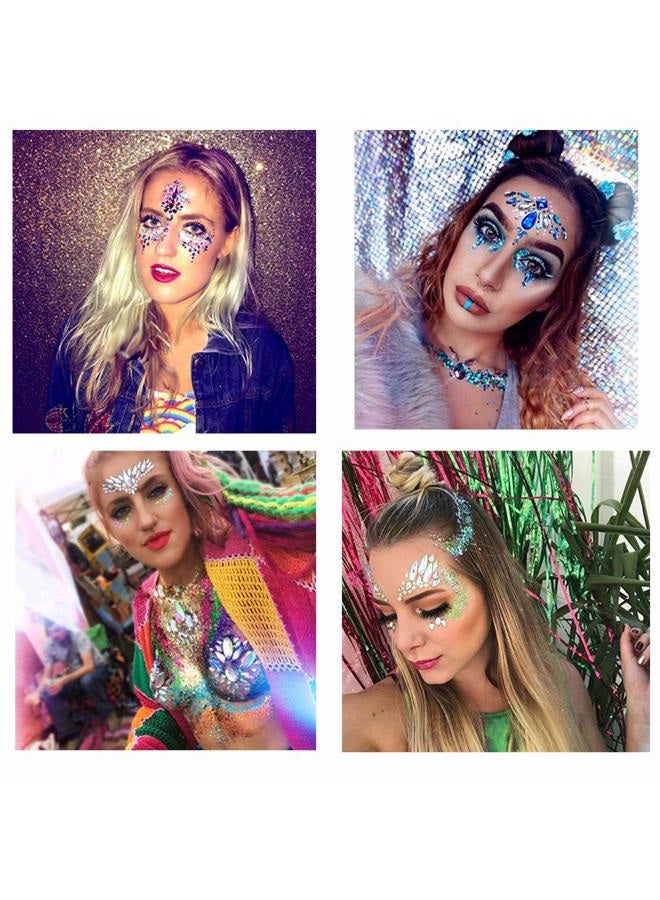 MANGOIT 1 Pcs Breast Jewel Decoration Rhinestone Chest Sticker Temporary Tattoo Body Sticker Flash Breast Diamond Adhesive Stickers for Woman Festival Makeup - Image 2