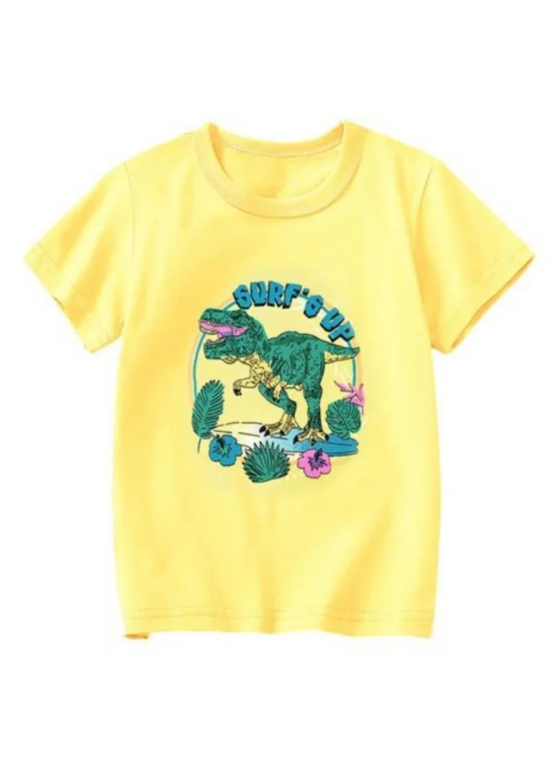 YUNIQEE Yellow Graphic Printed Round Neck T-shirt