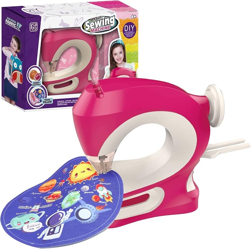 YelaJoy Interesting Educational Sewing Machine Toys for Kids Beginner Electric DIY Kit, Beginner First Wireless Girls Gift for Kids 6 Aged and up