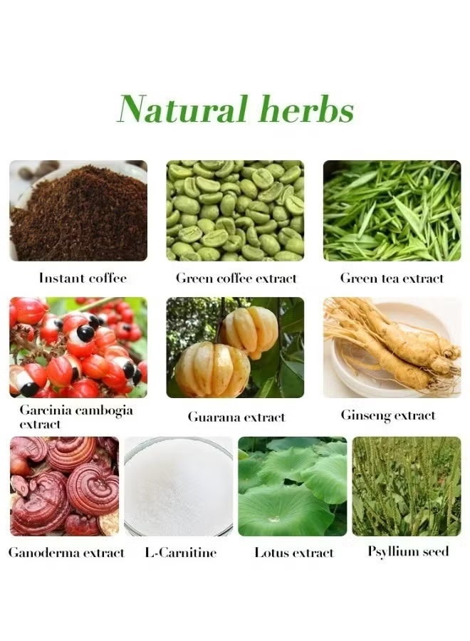 Wins Town Ganoderma Light Green Coffee for Weight Loss, a cup before meals for weight loss, box containing 18 sticks - Image 2