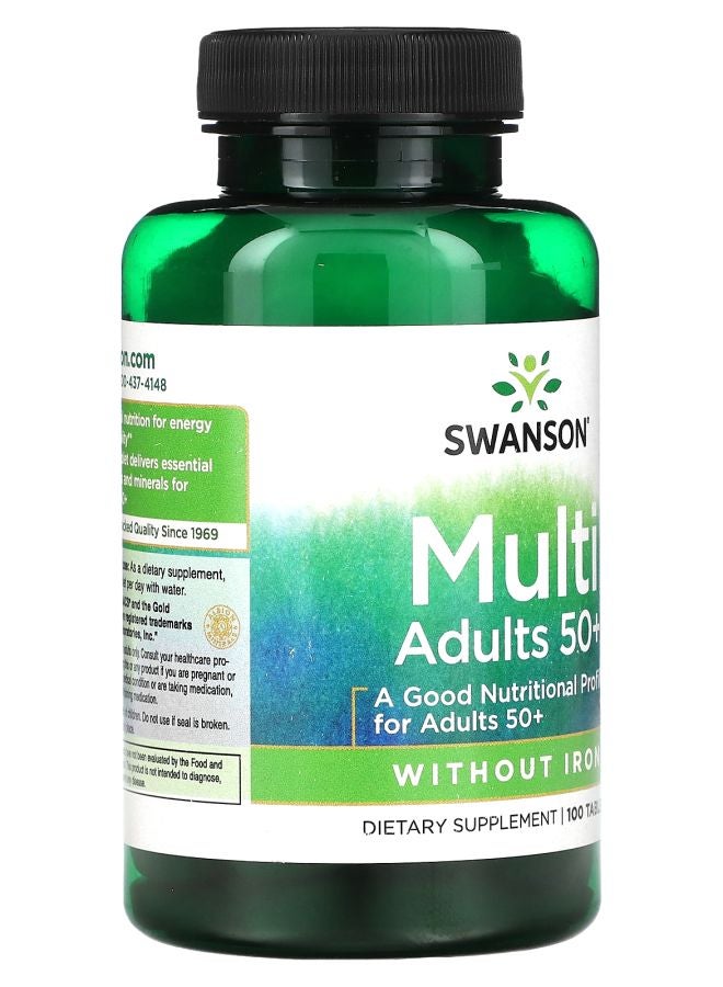 SWANSON Multi Adults 50+ 100 Tablets - Image 2
