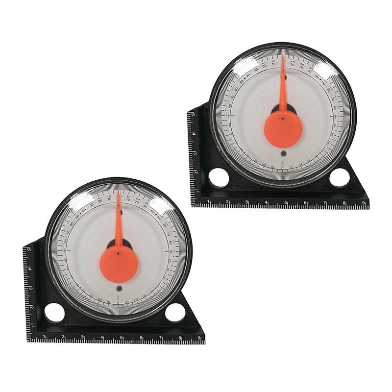 2Pcs High Precision Pointer Type Inclinometer Inclination Box Goniometer Angle Meter for Tile Fixing - Image 3