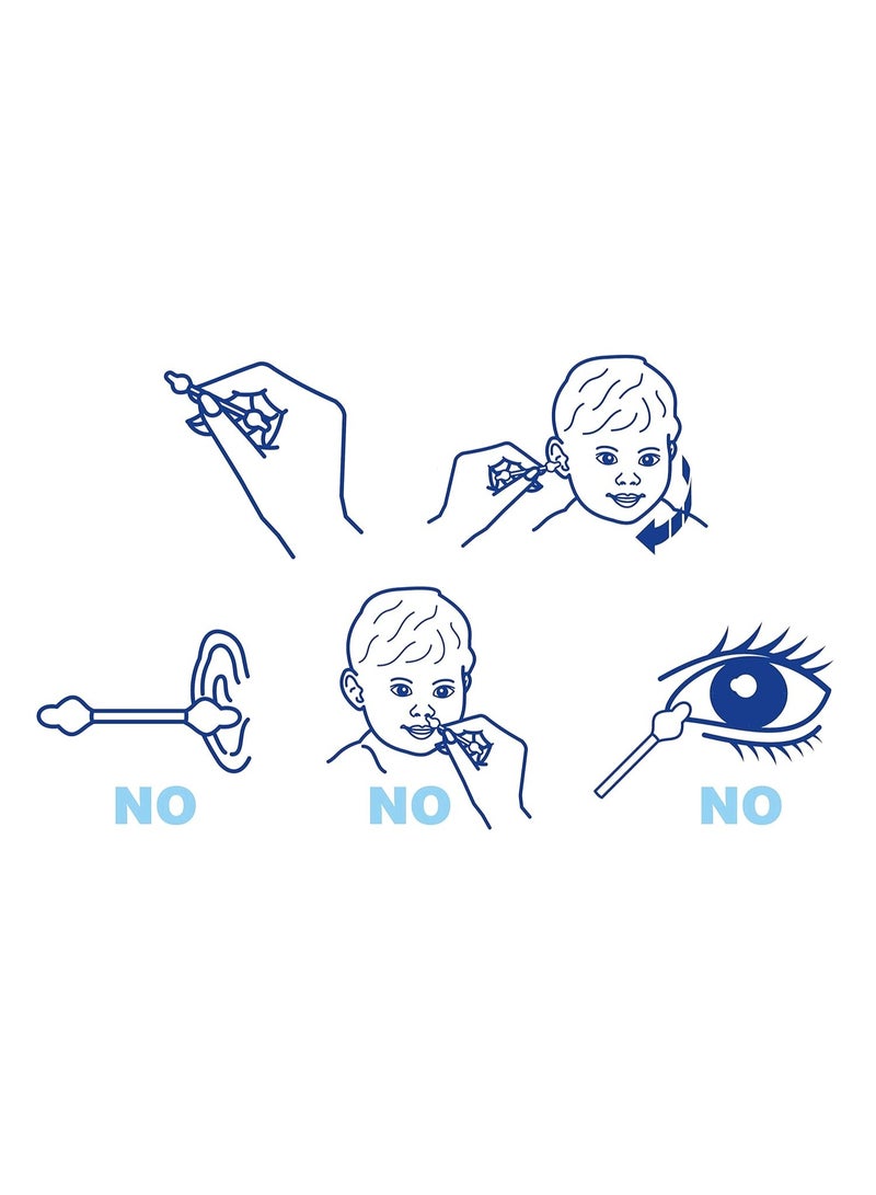 شيكو أعواد قطنية من شيكو مع واقي لطبلة الأذن، مصنوعة من ساق ورقية، آمنة وصحية للأطفال، قابلة للتحلل الحيوي، 90 عودًا (عبوة واحدة) - Image 2