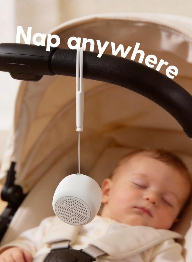 BABELIO White Noise Machine Mini Sound Machine for Adults Kids Baby | 15 Non-looping Sounds | Timer | Easy to Pocket and Travel - White - Image 4