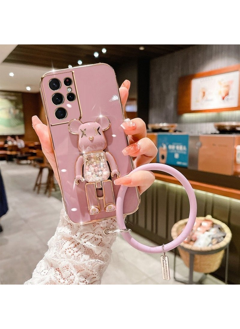 TahTicMer Xiaomi Redmi 9c Compatible Case Baby Ring Hidden Stand Silicone Holder Foldable Laser TPU  - Image 1