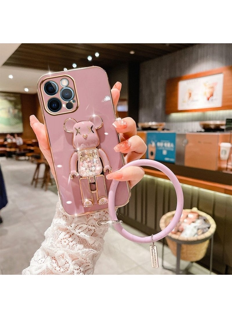 TahTicMer Xiaomi Redmi 9c Compatible Case Baby Ring Hidden Stand Silicone Holder Foldable Laser TPU  - Image 2