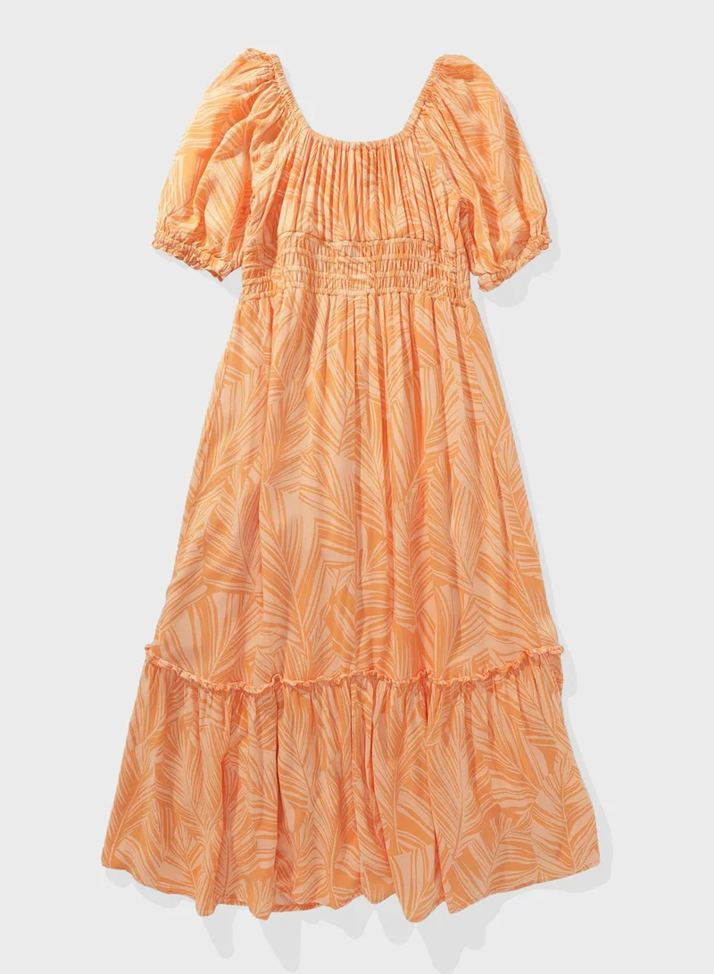 Aerie Floral Print Midi Dress