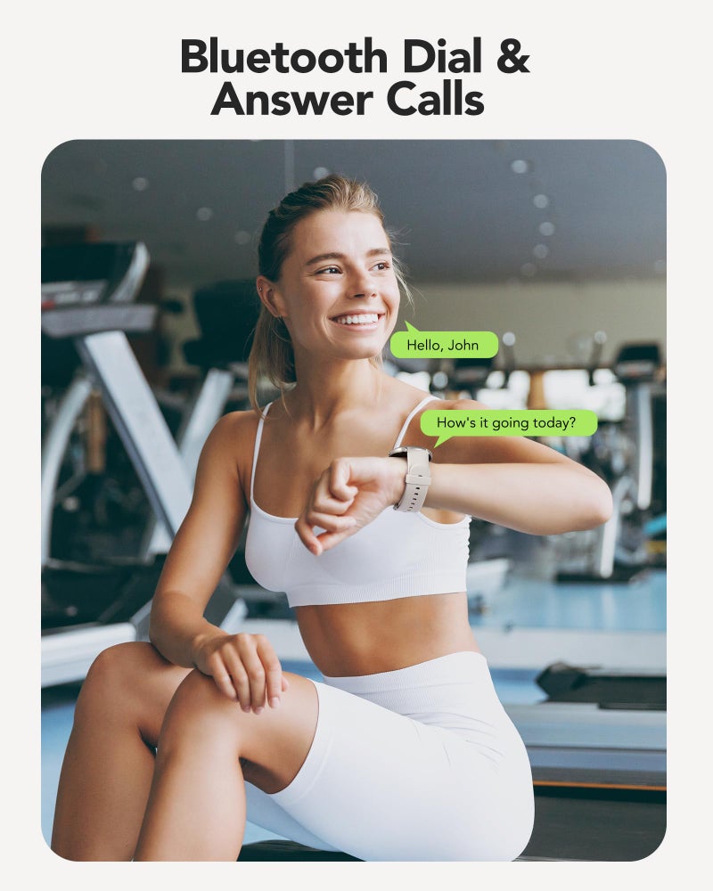 AGPtek ساعة ذكية AGPTEK للنساء (إجراء/استقبال المكالمات) - ساعة ذكية للهواتف التي تعمل بنظام أندرويد و iOS مع مراقب معدل ضربات القلب ونوم، عداد خطوات، ساعة تتبع اللياقة البدنية مع أكثر من 100 وضع رياضي، فضي متلألئ - Image 3