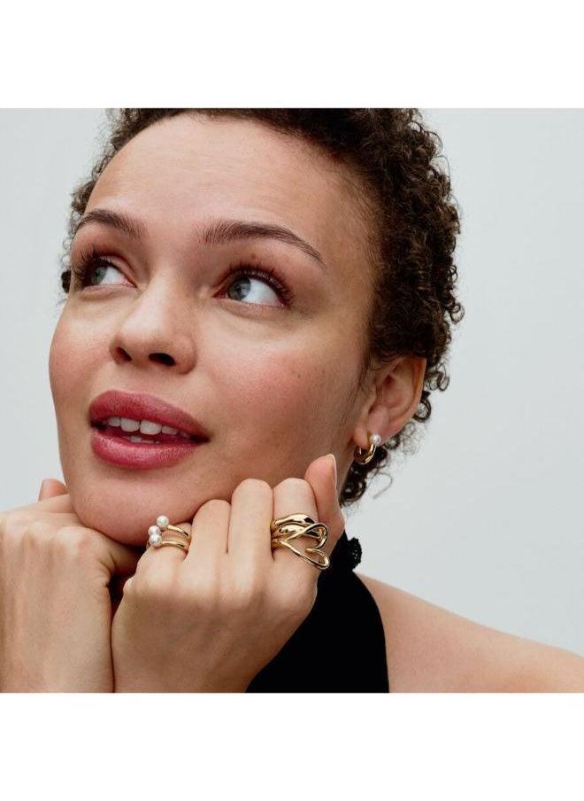 باندورا أقراط لؤلؤ ذهب عيار 14 - Image 3