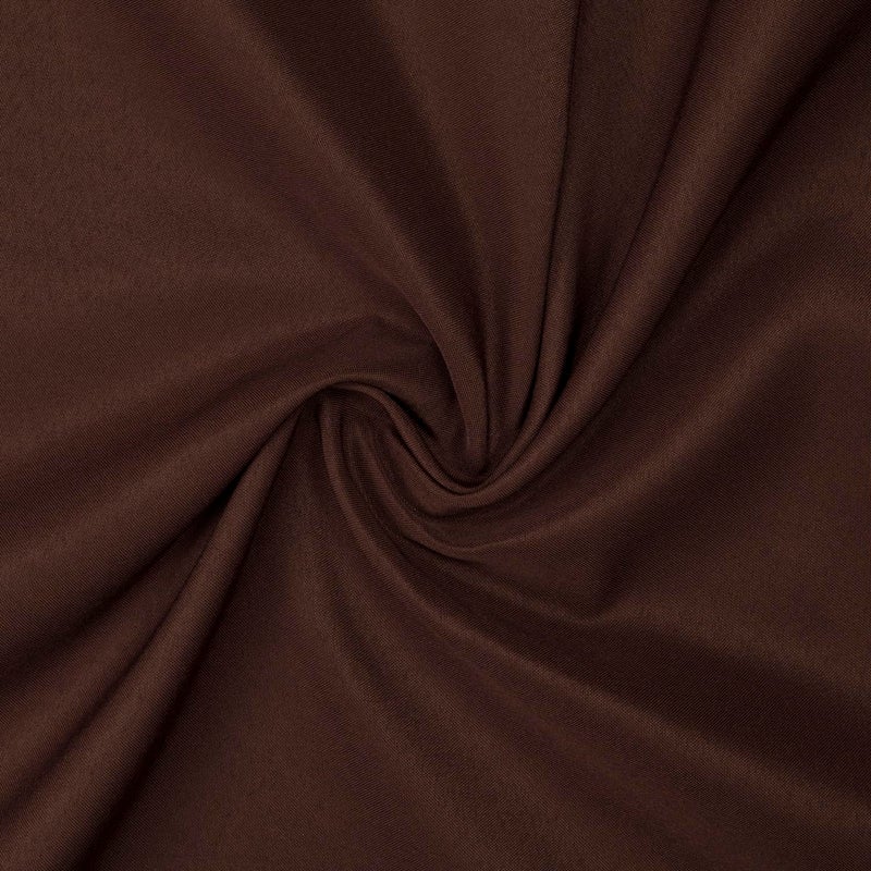 Gee Di Moda Round Tablecloth - 70 Inch Chocolate Round Table Cloth for 24 to 48 Inch Round Tables - Heavy Duty Washable Fabric - for Buffet Table  Holiday Party  Dinner  Wedding & Baby Shower - Image 3
