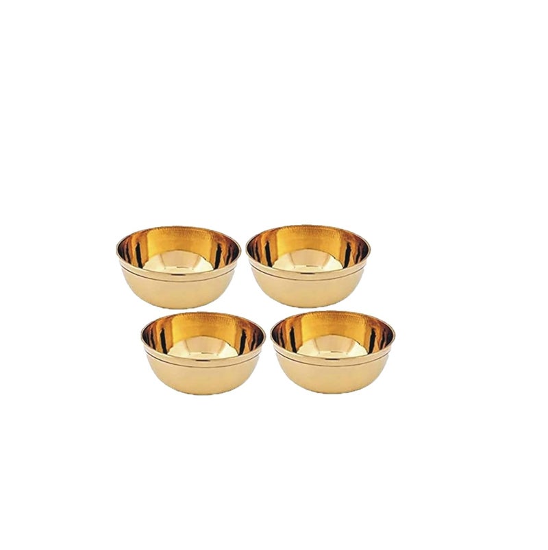 STREET MART Solid Pure Brass (Pital) Plain Bowl ?Food Safe Lead Free, Handmade Multipurpose Bowl Round Puja, Spice or Chutney Katori Capacity-30 ML Pack of 6 - Image 5