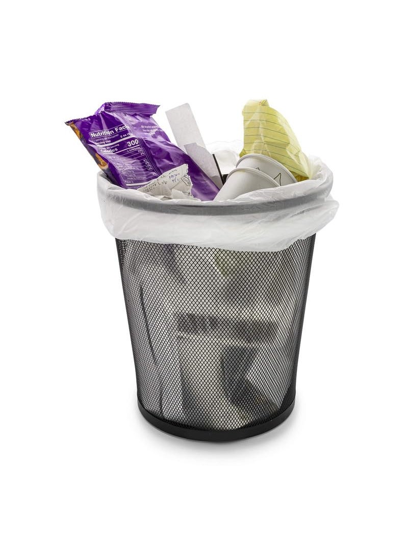 KLIVE KLIVE Decorative Round Trash Bin Metal Mesh Round Dustbin for Waste Papers 28 x 19 x 23 cm Black1 PCS  - Image 5