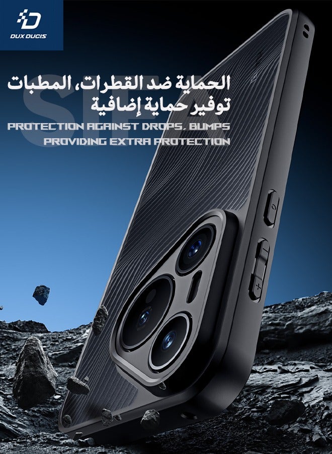DUX DUCIS Huawei Pura 70 Case, Clear Frosted Back + Black TPU Soft Frame Case, Shockproof Full Protection, Anti-Drop Slim Shockproof Back Cover for HUAWEI Pura 70, Clear/Black  - Image 3