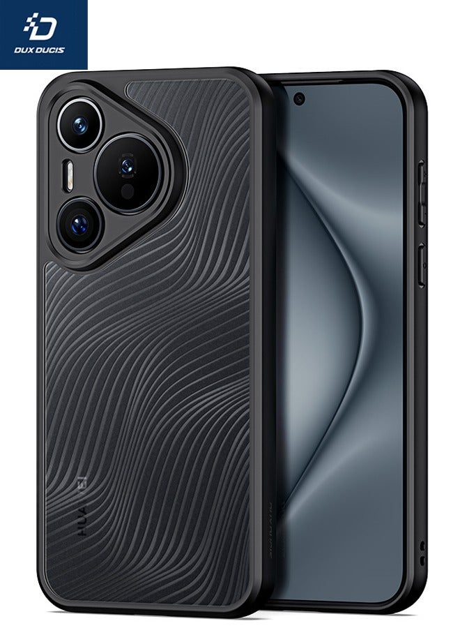 DUX DUCIS Huawei Pura 70 Case, Clear Frosted Back + Black TPU Soft Frame Case, Shockproof Full Protection, Anti-Drop Slim Shockproof Back Cover for HUAWEI Pura 70, Clear/Black  - Image 2