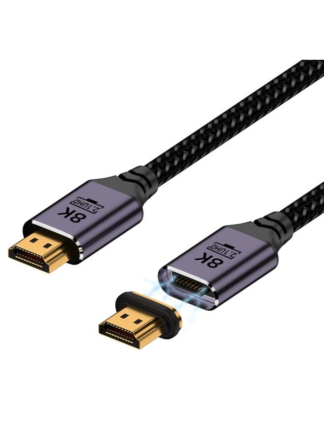 BURAQ MG-HDM HDMI to HDMI Magnetic Adapter Cable, Length: 2m  - Image 1