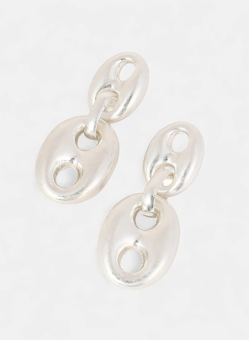 SOHI  Women's Contemporary The Dented-Bolt Drop Earrings  | Best Price UAE