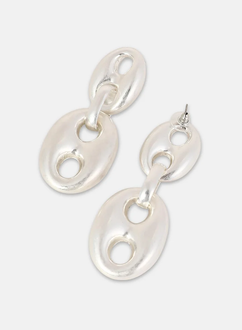 SOHI  Women's Contemporary The Dented-Bolt Drop Earrings  | Best Price UAE